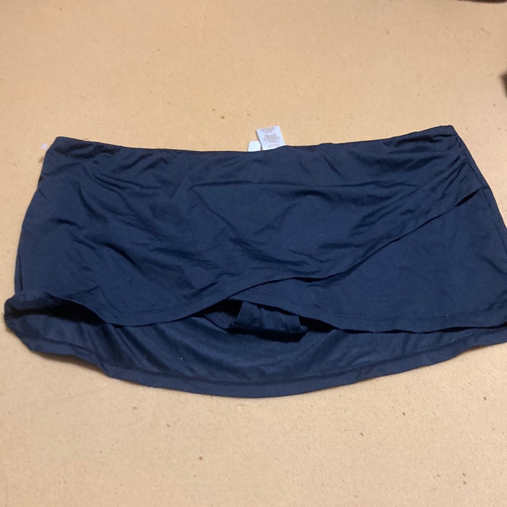 Anne Cole Black Swim skirtini Bottom